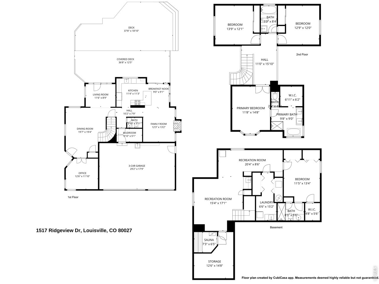 1517 Ridgeview Drive Louisville, CO 80027 - Photo 50 of 50 Floor Plan