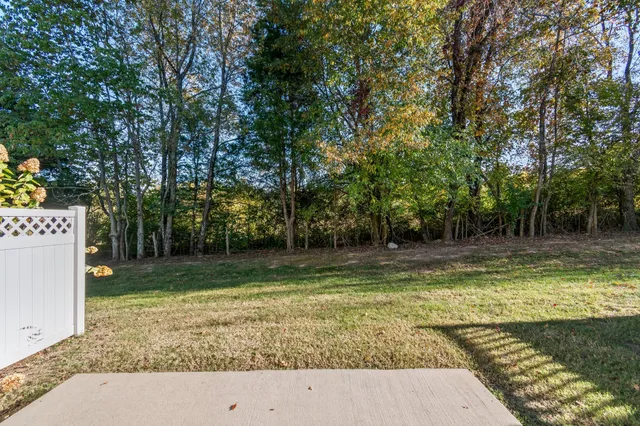a view of a backyard with swimming pool