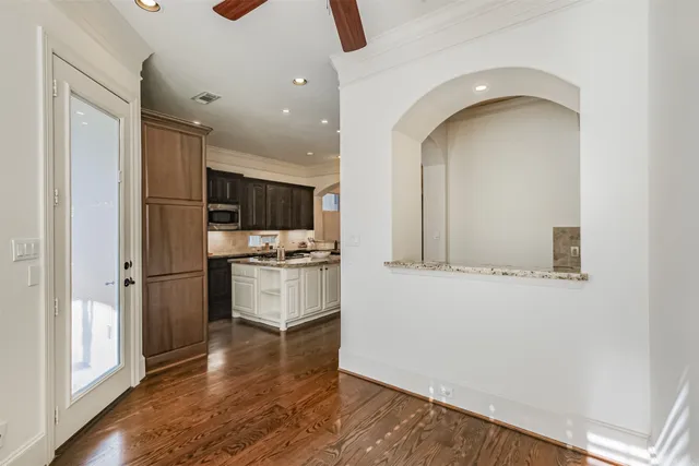 an empty room with closet