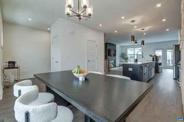 a kitchen with counter top space