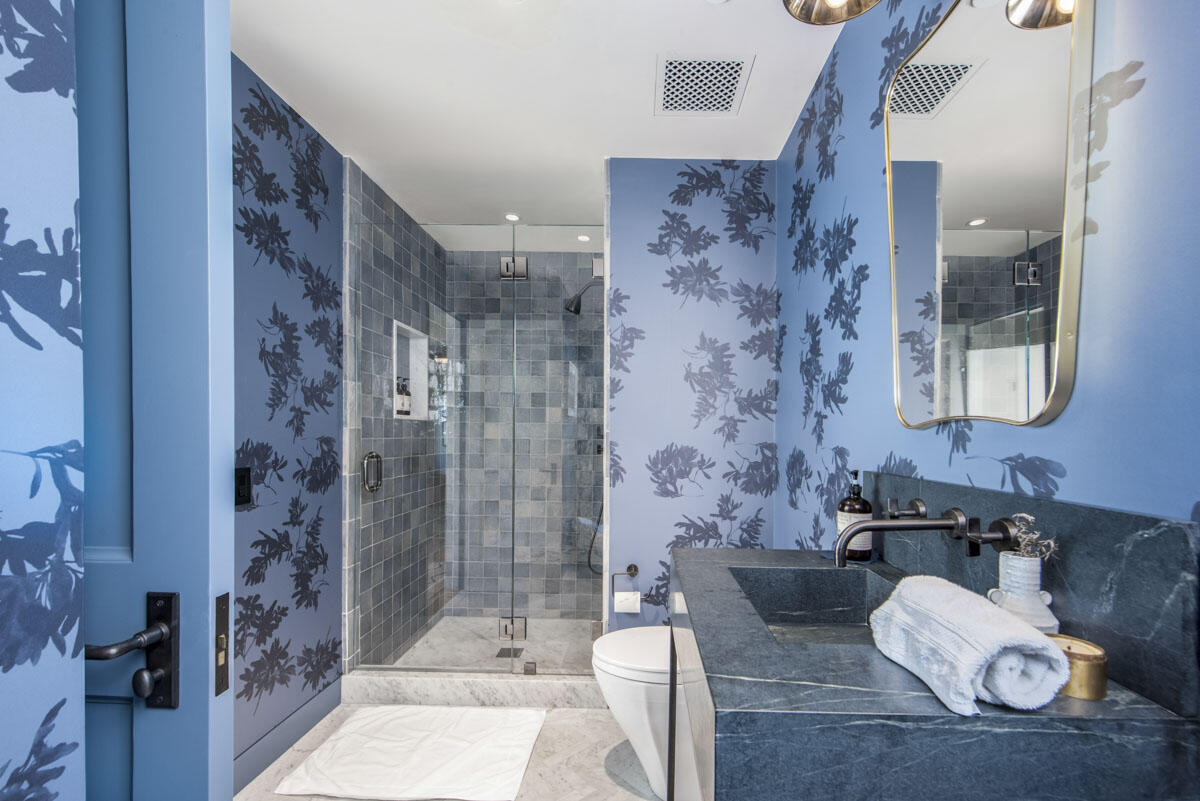 0 Hill Road Santa Barbara, CA 93108 - Photo 22 of 35 a bathroom with a granite countertop sink a toilet and shower