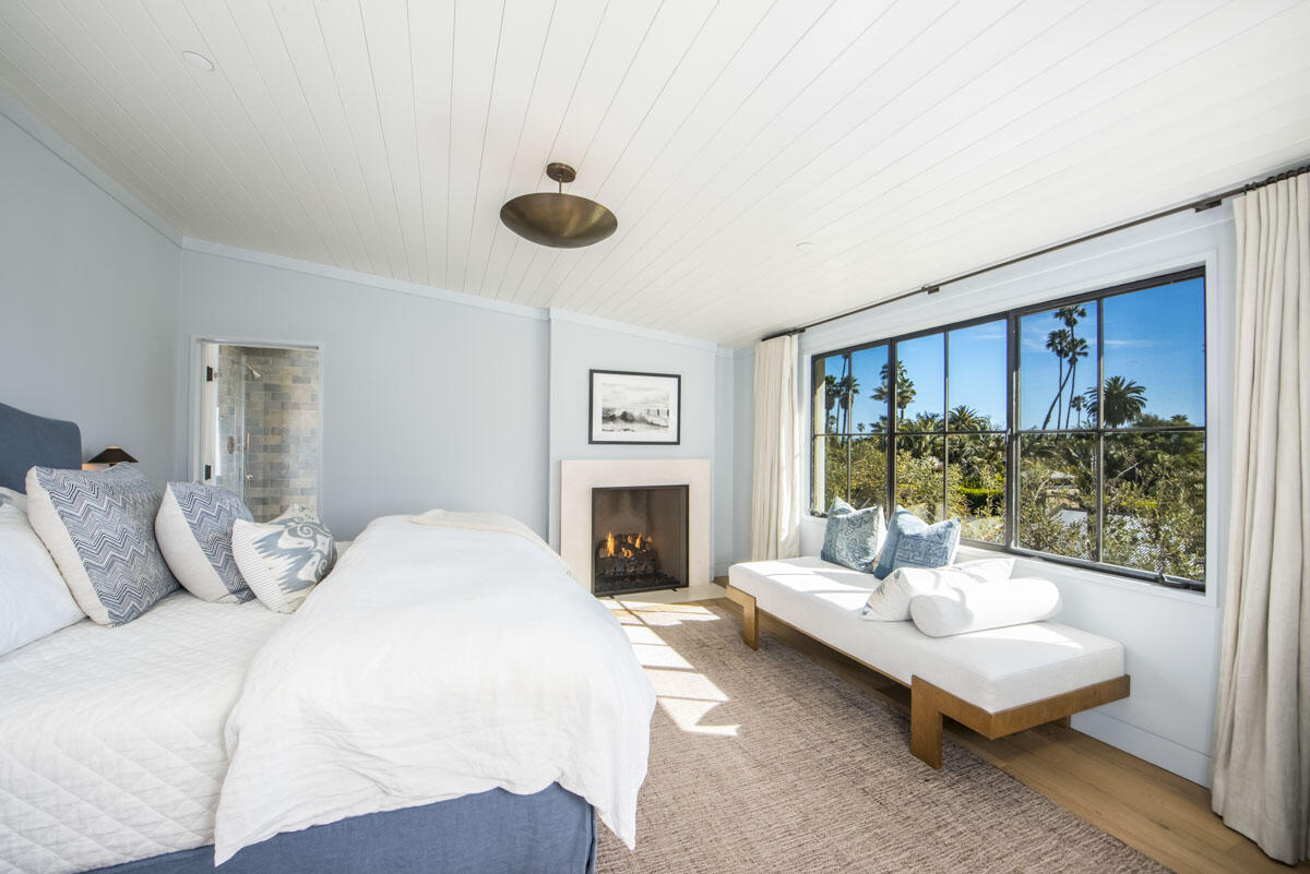0 Hill Road Santa Barbara, CA 93108 - Photo 23 of 35 a bedroom with a bed and a fireplace
