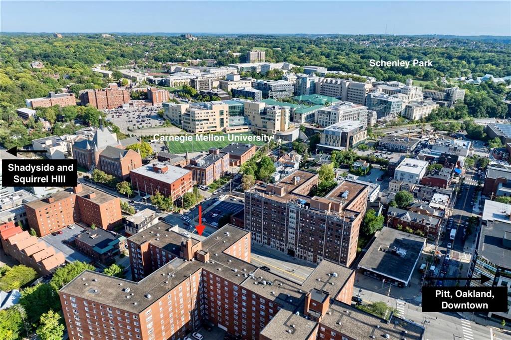 4625 Fifth Avenue, Unit 116 Pittsburgh, PA 15213 - Photo 2 of 25 an aerial view of a city