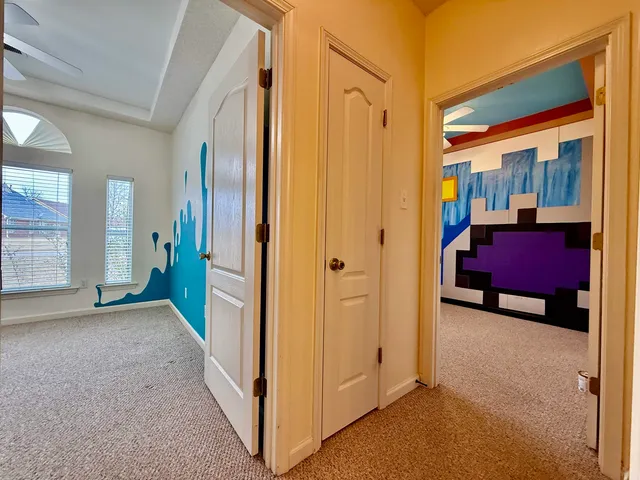 a view of front door with furniture