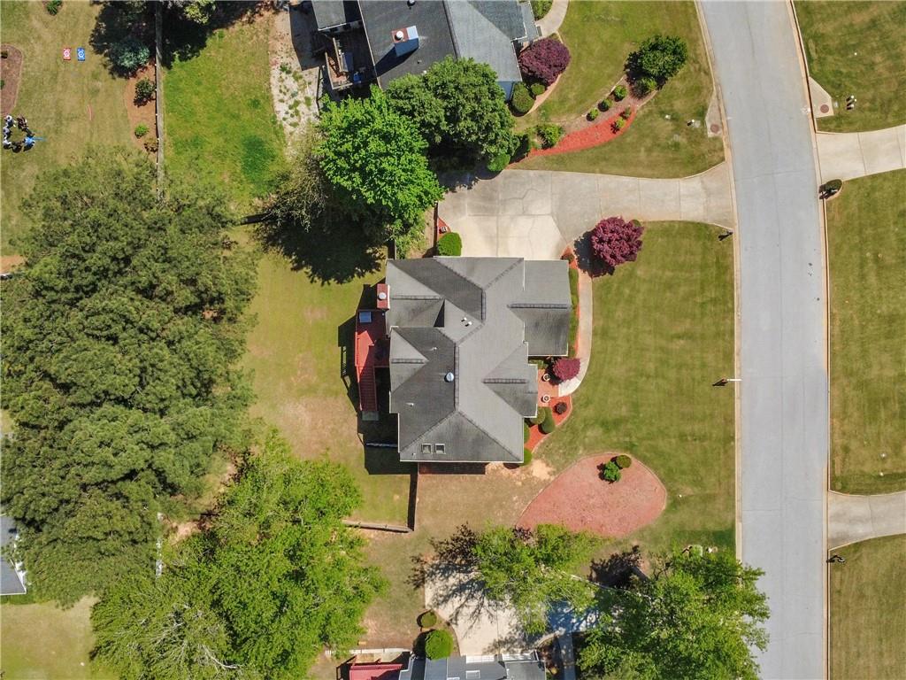 2354 Brentmoore Point Conyers, GA 30013 - Photo 88 of 91 an aerial view of a house with swimming pool and garden