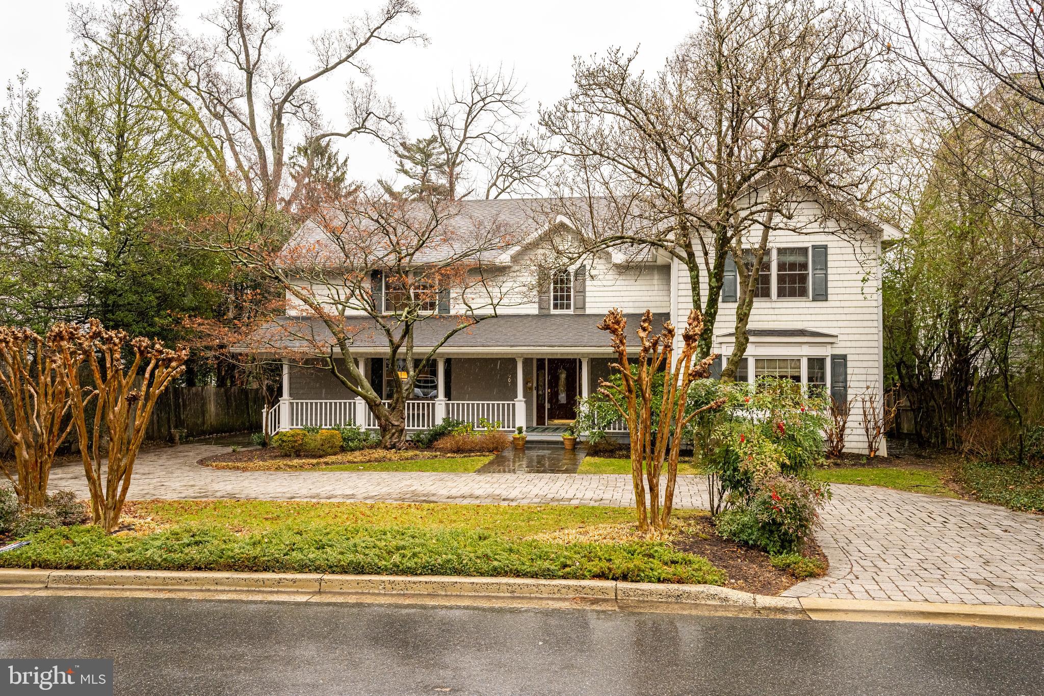 8009 Custer Road Bethesda, MD 20814 - Photo 2 of 24 Stone Driveway w/ Parking for 6 Cars