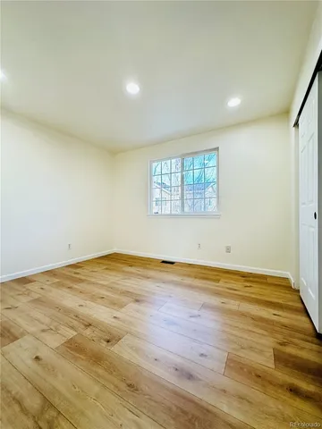 a view of small space with racks on the wall