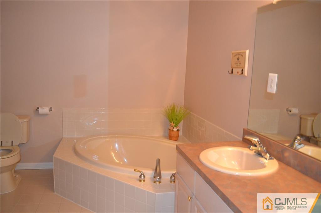 19 Dickerson Lane, Unit X Old Bridge, NJ 08857 - Photo 14 of 25 a bathroom with a granite countertop sink and a bathtub