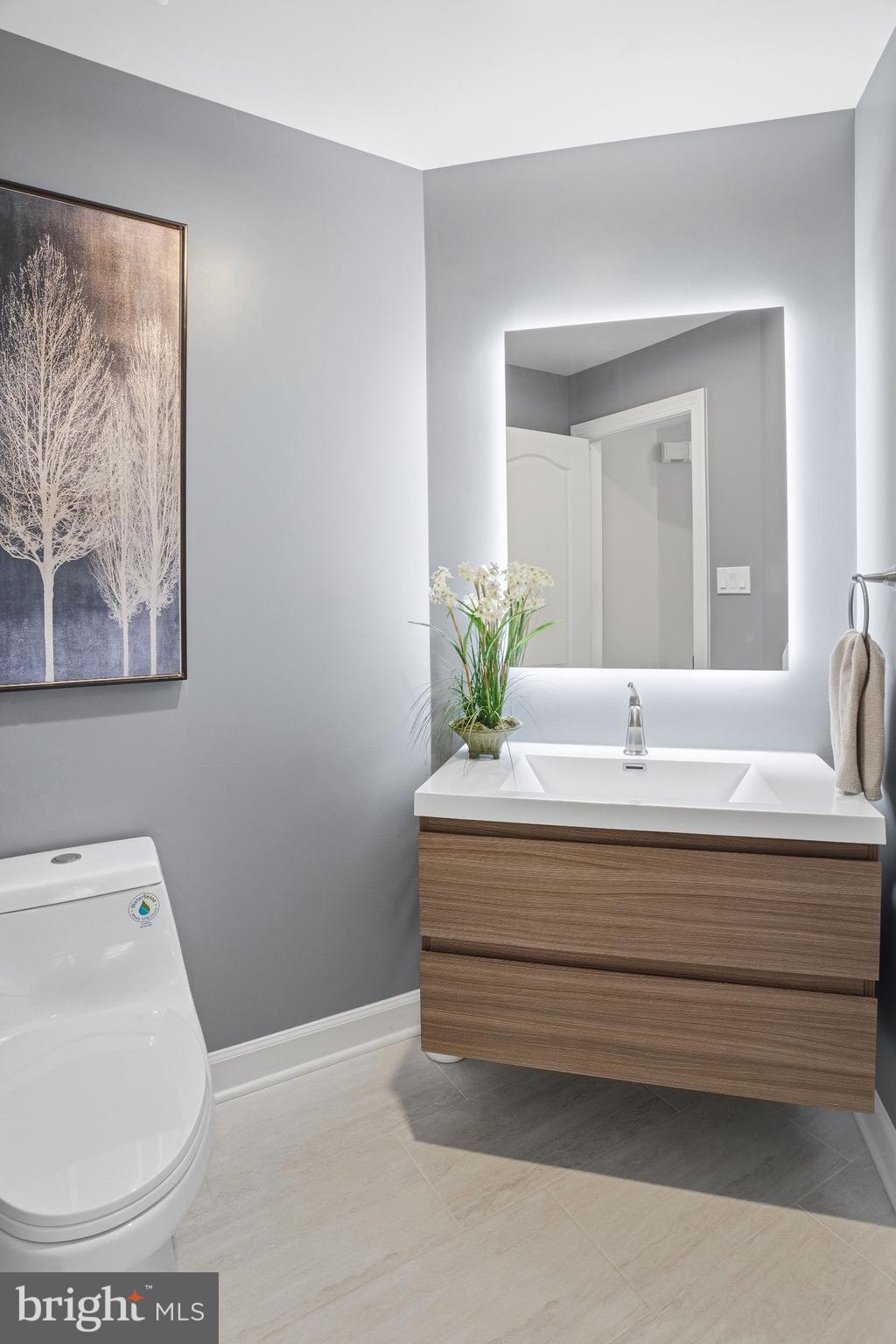 1156 Fieldview Drive Reston, VA 20194 - Photo 41 of 104 a bathroom with a toilet and a mirror