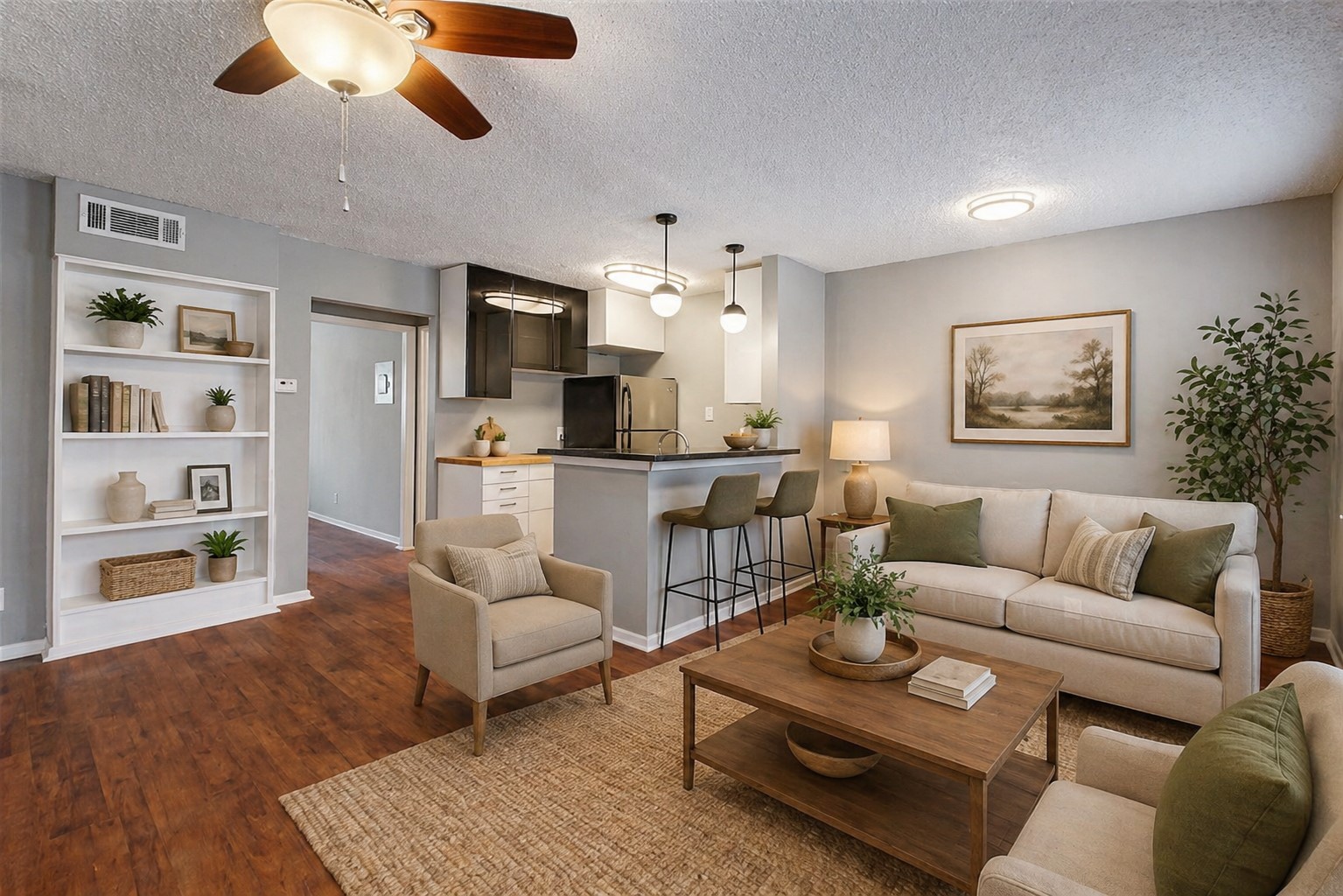 2401 Manor Road, Unit 127 Austin, TX 78722 - Photo 2 of 20 a living room with furniture flat screen tv and window