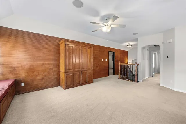 a view of a livingroom with a projector