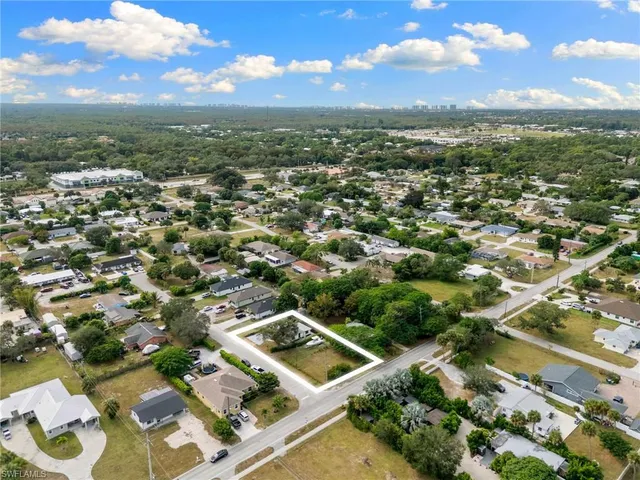 an aerial view of multiple house