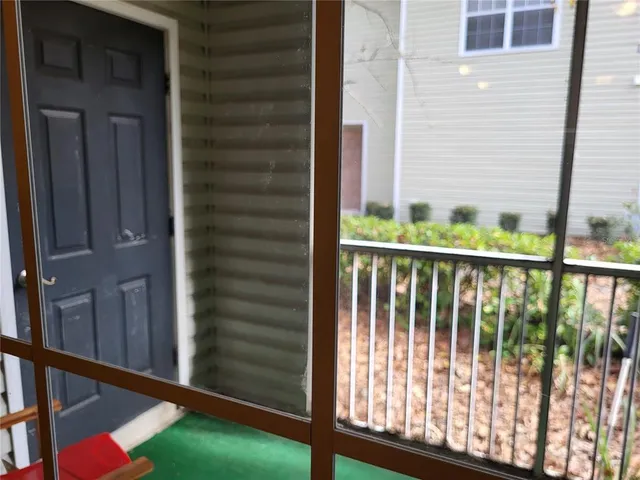 a view of a backyard of a house