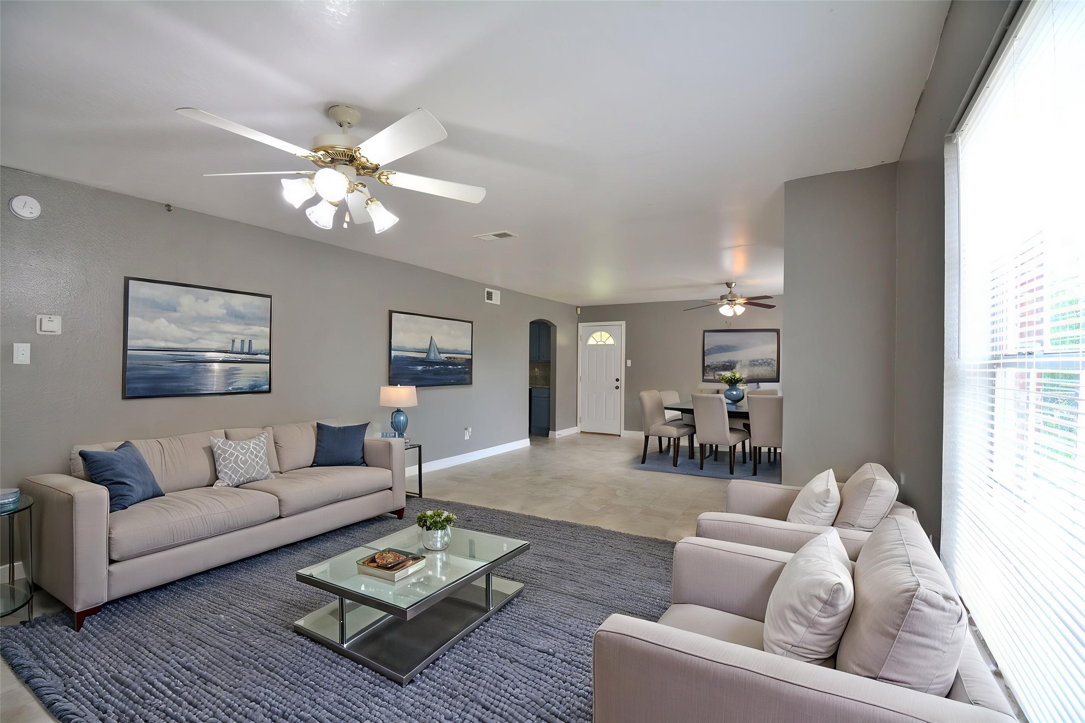 8904 Ledge Street Houston, TX 77075 - Photo 4 of 20 a living room with furniture and a wooden floor