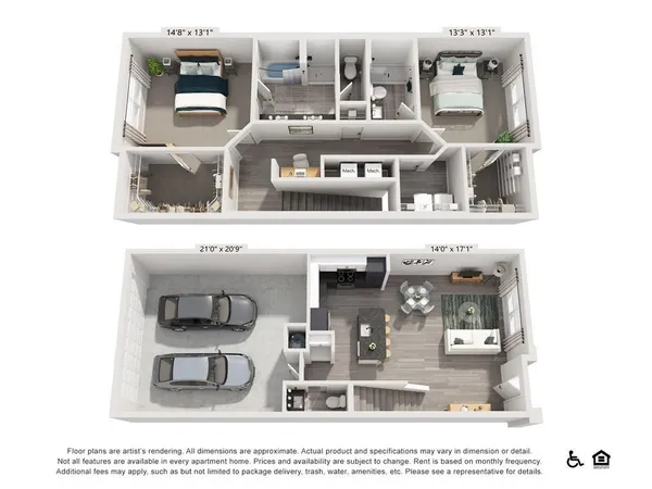 $2,393 | 3890 Floyd Road Southwest, Unit B2, Austell, GA 30106