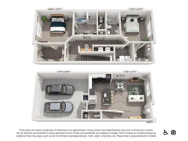 $2,340 | 3890 Floyd Road Southwest, Unit B2, Austell, GA 30106