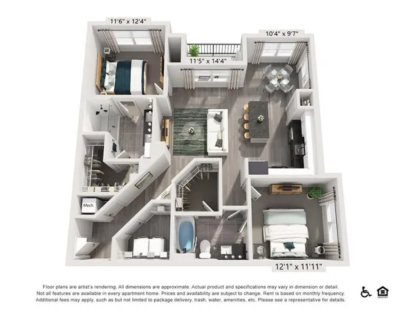 $2,393 | 3890 Floyd Road Southwest, Unit B2, Austell, GA 30106