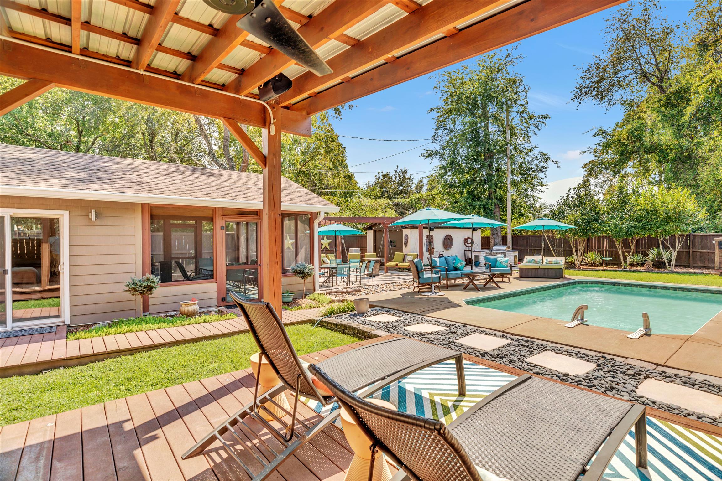 255 Cherokee Road Nashville, TN 37205 - Photo 26 of 30 a view of a house with backyard and swimming pool
