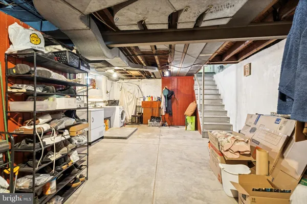 a view of storage and utility room