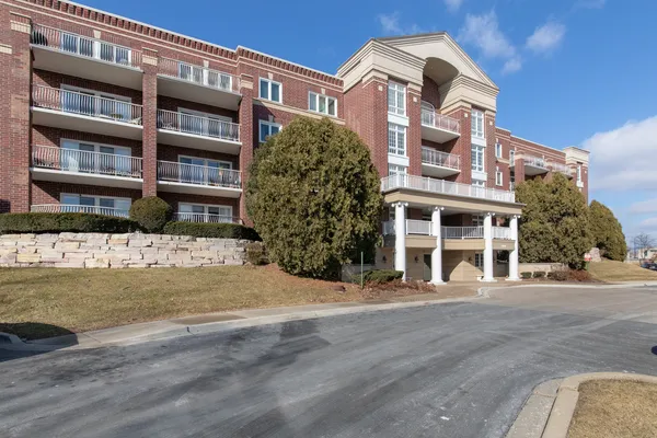 a front view of a building