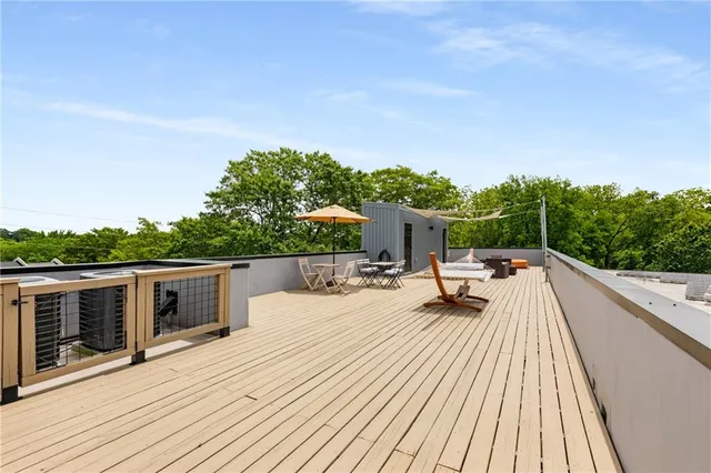 a view of roof deck and patio