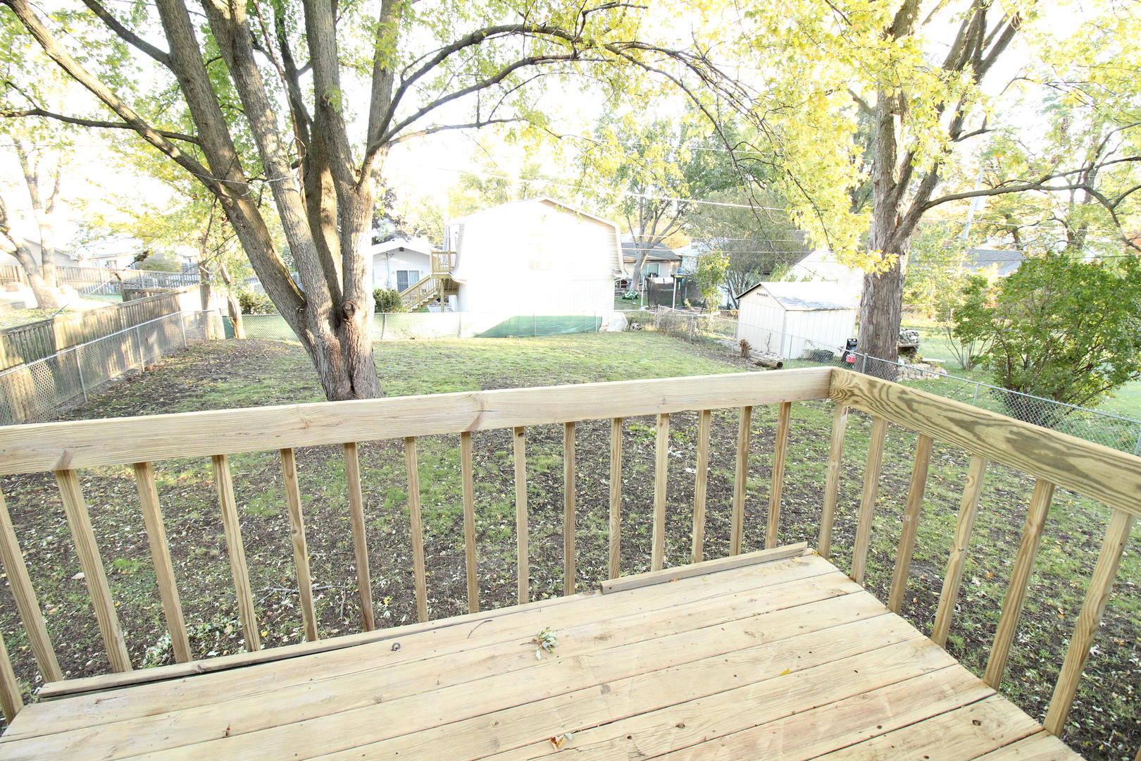 3 Deerpath Road Lake In The Hills, IL 60156 - Photo 22 of 22 a view of balcony with wooden floor and fence