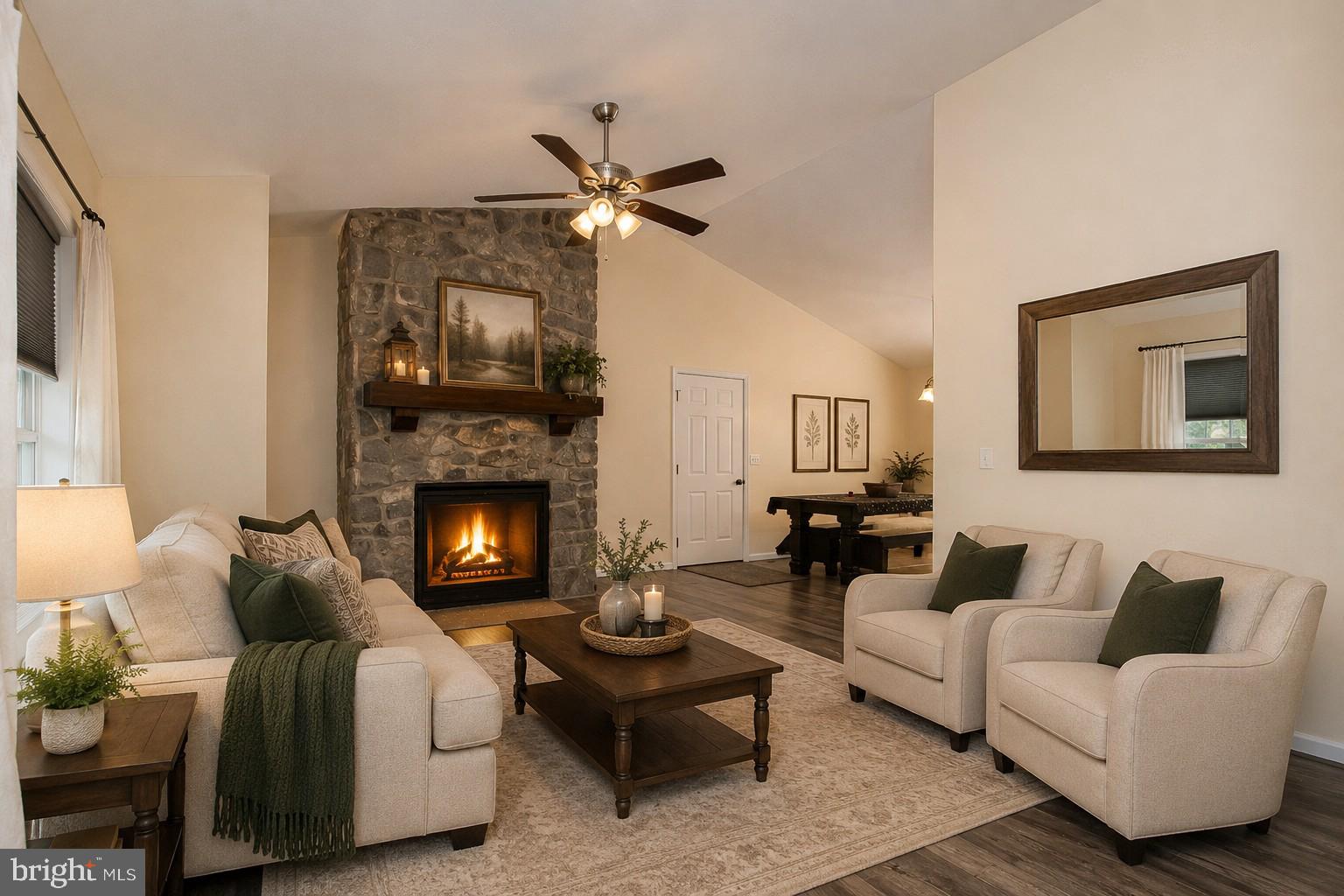 227 Mountain Heights Road Front Royal, VA 22630 - Photo 4 of 44 Stacked stone fireplace