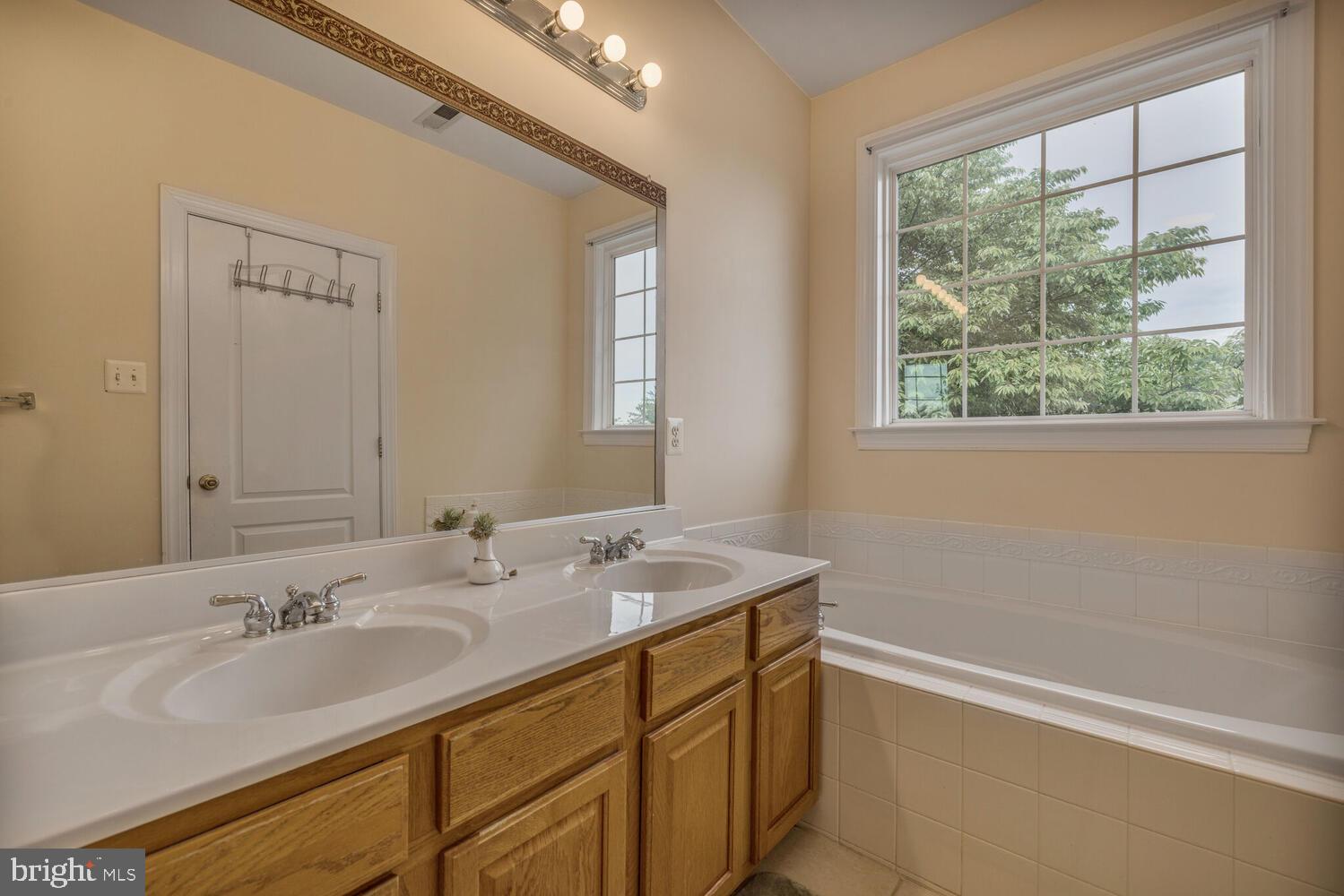 3334 Castle Ridge Circle, Unit 8 Silver Spring, MD 20904 - Photo 17 of 32 a bathroom with a sink double vanity and a mirror