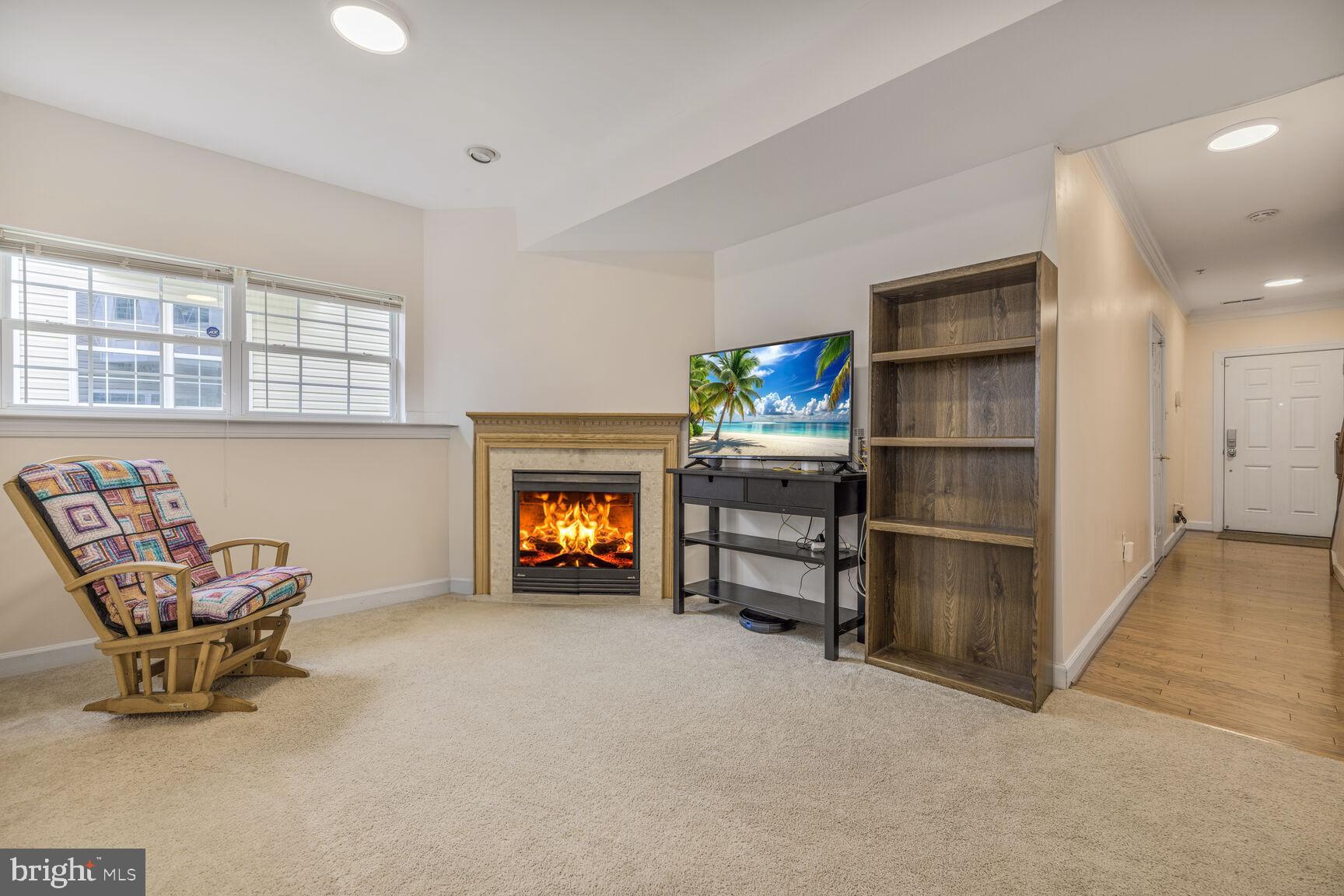 3334 Castle Ridge Circle, Unit 8 Silver Spring, MD 20904 - Photo 22 of 32 a living room with furniture and a fireplace