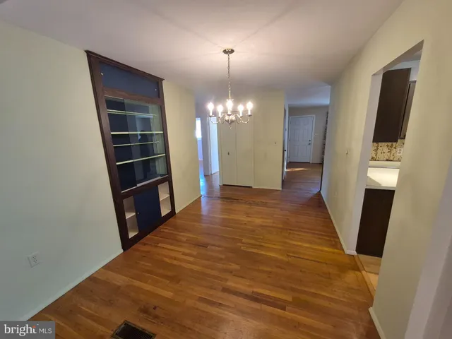 a view of a room with a staircase