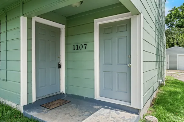 a view of front door of a house