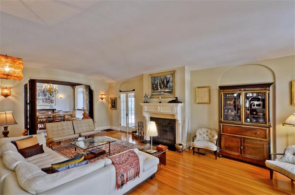 18 Willard Road Brookline, MA 02445 - Photo 6 of 14 a living room with furniture and a fireplace