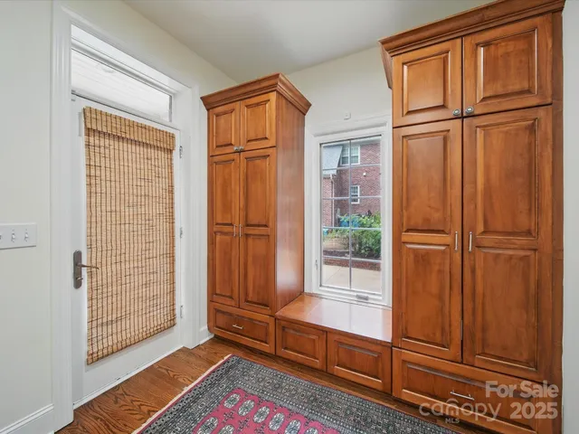 a view of an entryway with a hardwood