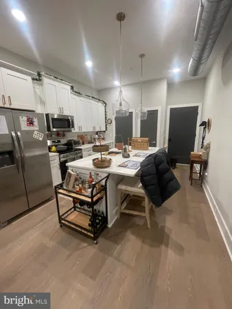 a large room with furniture