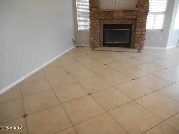 a living room with a fireplace