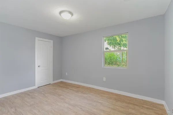 an empty room with a window