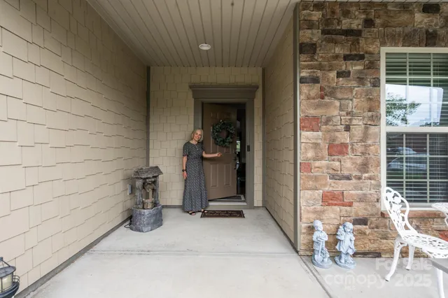 a view of a door and chair and door