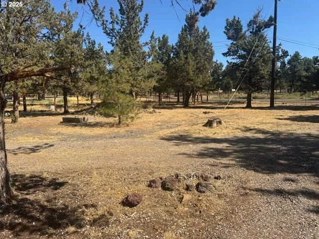 a view of yard covered with snow