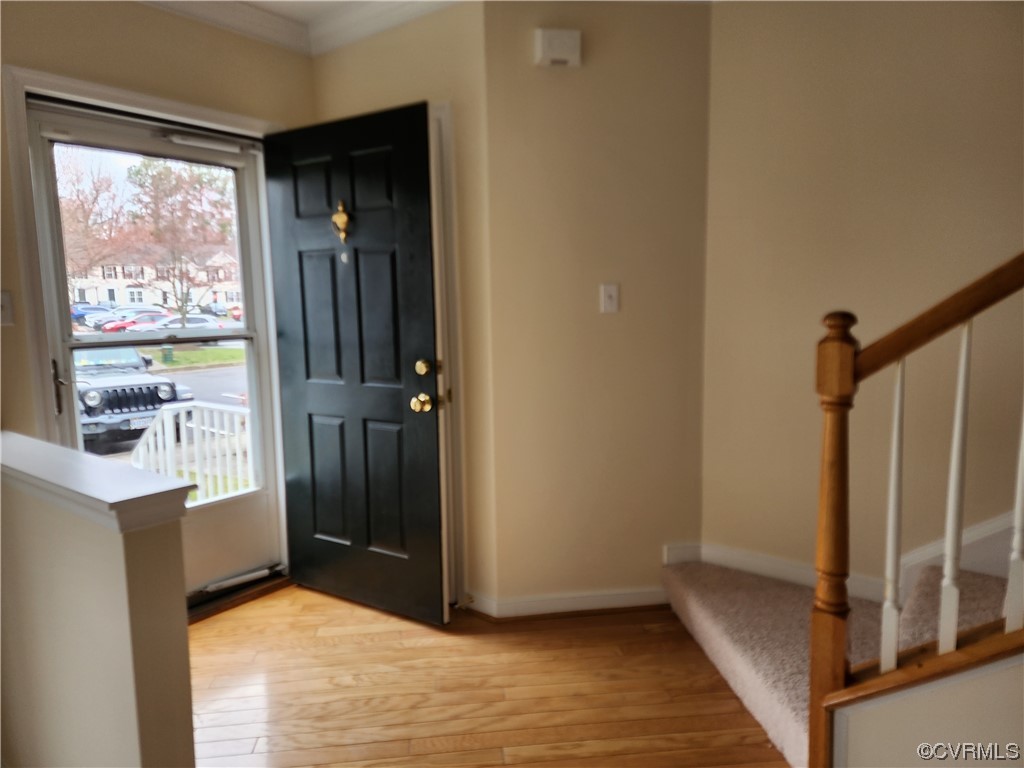 8657 Millstream Drive Henrico, VA 23228 - Photo 3 of 19 a view of front door with wooden floor