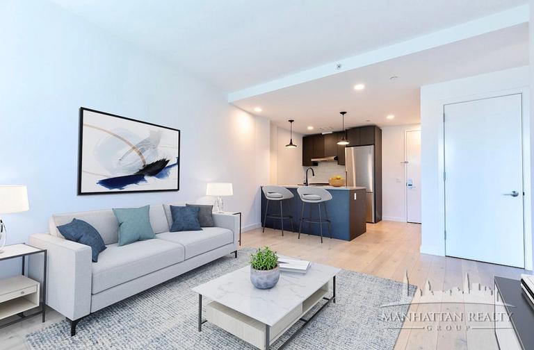 144-74 Northern Boulevard, Unit PHJ Queens, NY 11354 - Photo 1 of 13 a living room with furniture and painting on the wall