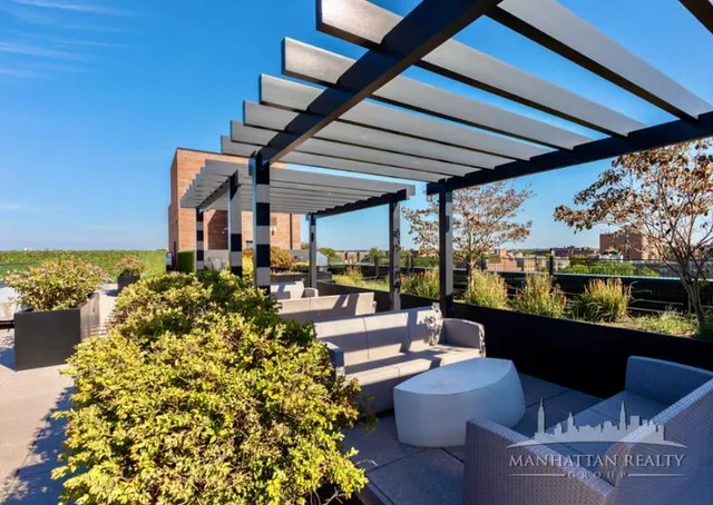 a outdoor living space with furniture