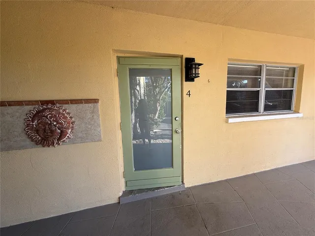 a view of front door of house