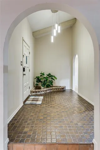 a view of a living room with furniture
