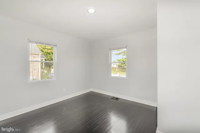 an empty room with a window