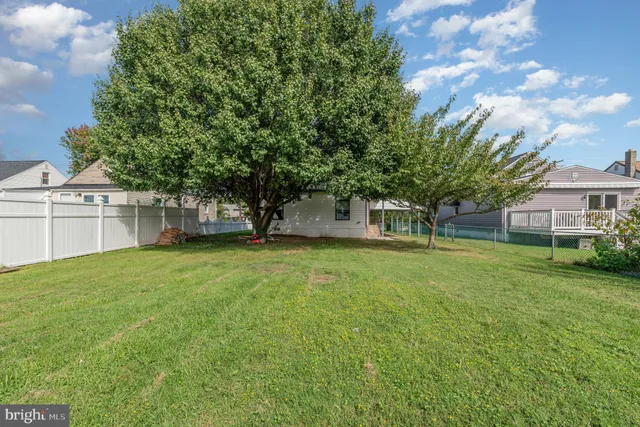 a view of a house with a backyard