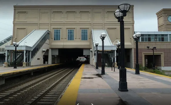 a view of a train station