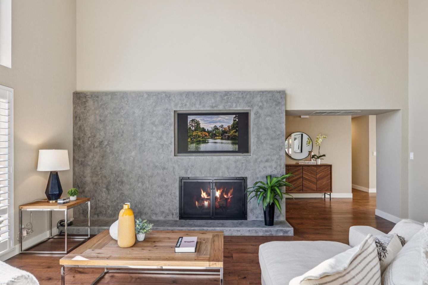 404 Ridge Gate Road Orinda, CA 94563 - Photo 5 of 27 a living room with furniture and a fireplace