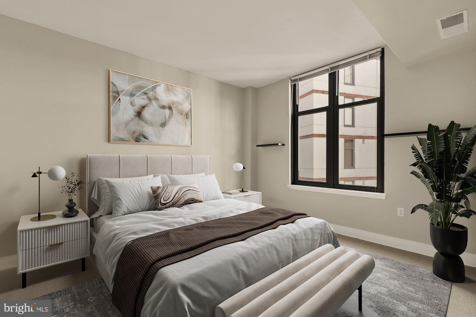 2120 Vermont Avenue Northwest, Unit 411 Washington, DC 20001 - Photo 5 of 27 a bedroom with furniture and window