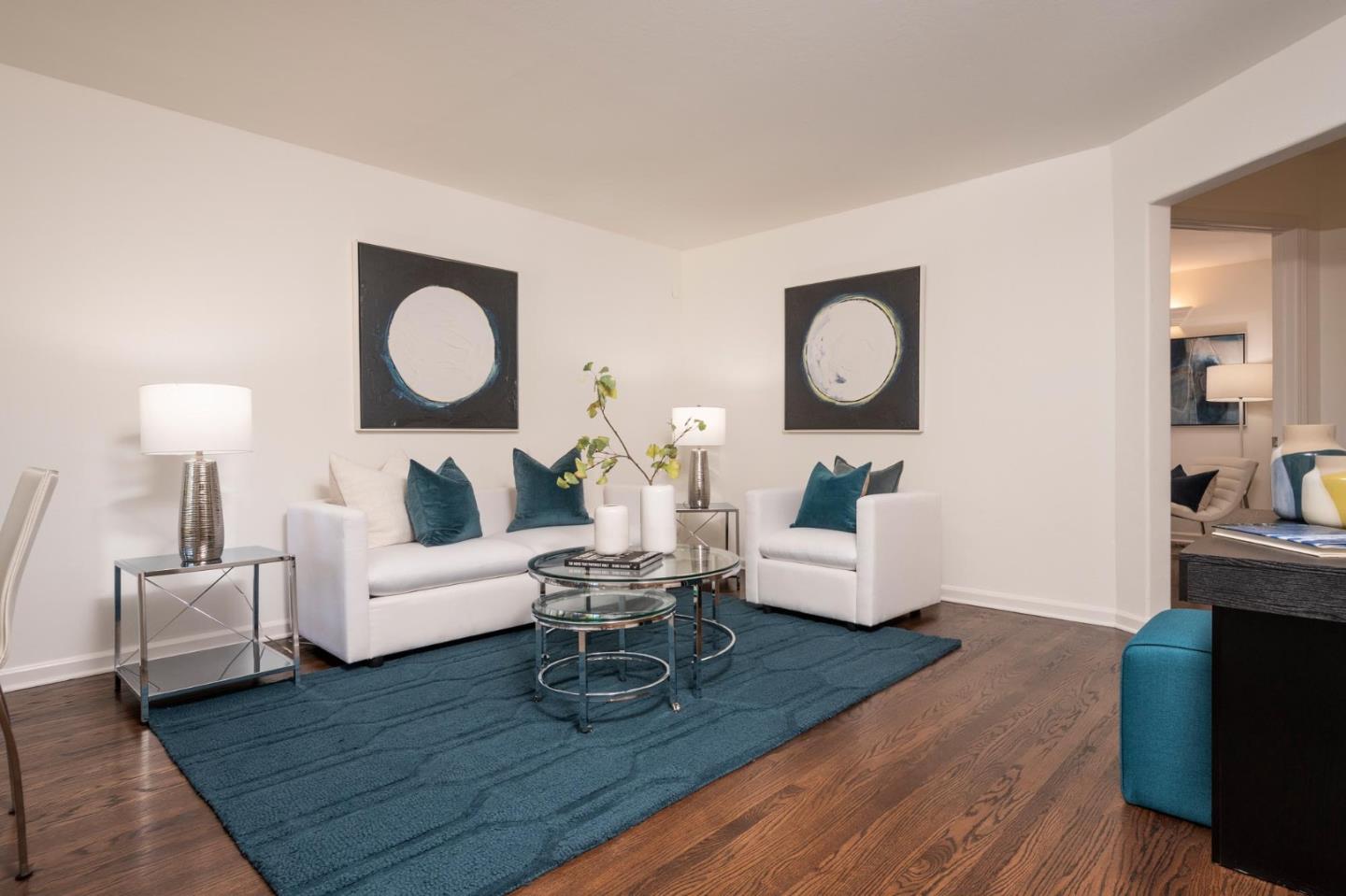 604 9th Avenue Menlo Park, CA 94025 - Photo 11 of 28 a living room with furniture and a wooden floor