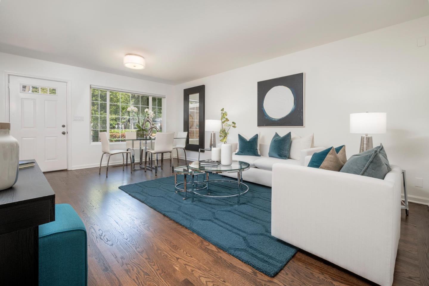 604 9th Avenue Menlo Park, CA 94025 - Photo 12 of 28 a living room with furniture and a wooden floor